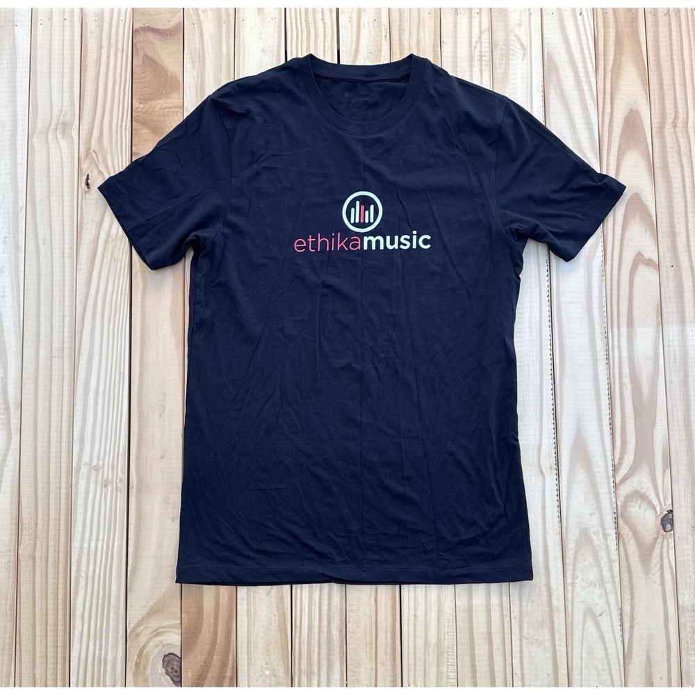 Ethika Mens Music‎ Black Short Sleeve T-Shirt  Sz. M